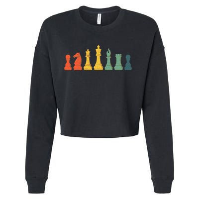 Cool Chess Lover Art Chess Players Novelty Cropped Pullover Crew