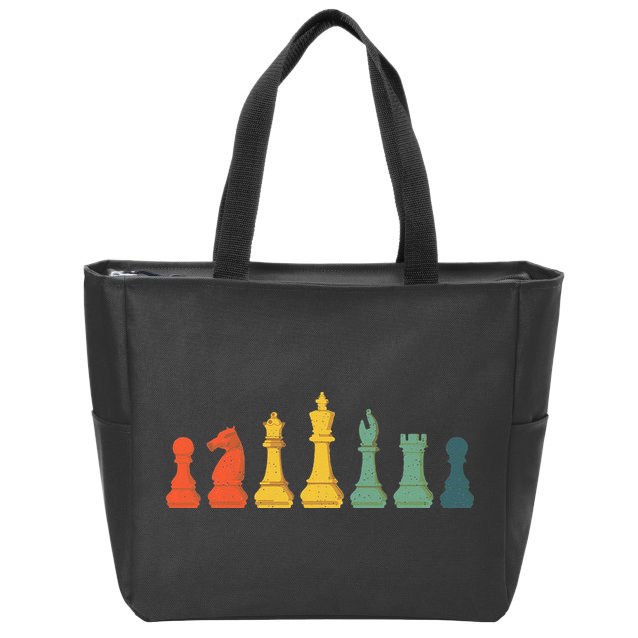 Cool Chess Lover Art Chess Players Novelty Zip Tote Bag