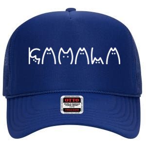 Childless Cat Ladies Kamala Harris 2024 High Crown Mesh Back Trucker Hat