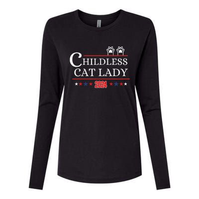 Childless Cat Lady 2024 Pro Kamala Harris Womens Cotton Relaxed Long Sleeve T-Shirt