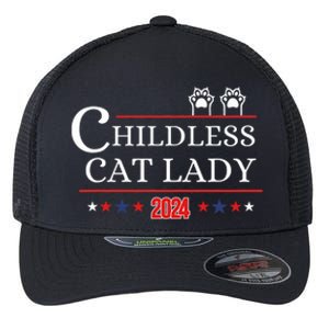 Childless Cat Lady 2024 Pro Kamala Harris Flexfit Unipanel Trucker Cap