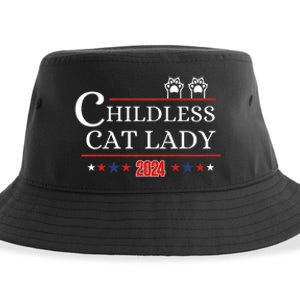 Childless Cat Lady 2024 Pro Kamala Harris Sustainable Bucket Hat