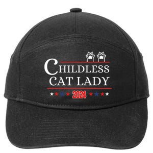 Childless Cat Lady 2024 Pro Kamala Harris 7-Panel Snapback Hat