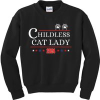 Childless Cat Lady 2024 Pro Kamala Harris Kids Sweatshirt