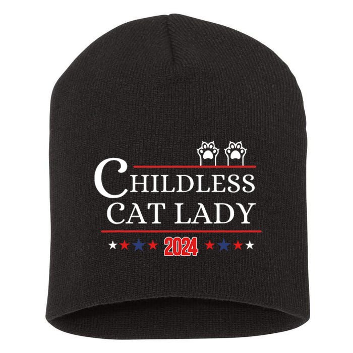 Childless Cat Lady 2024 Pro Kamala Harris Short Acrylic Beanie