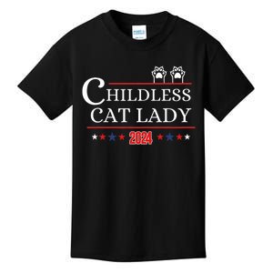 Childless Cat Lady 2024 Pro Kamala Harris Kids T-Shirt