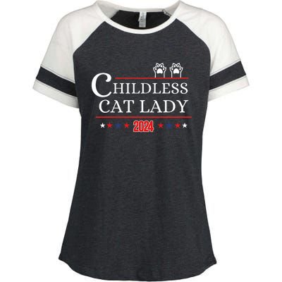 Childless Cat Lady 2024 Pro Kamala Harris Enza Ladies Jersey Colorblock Tee