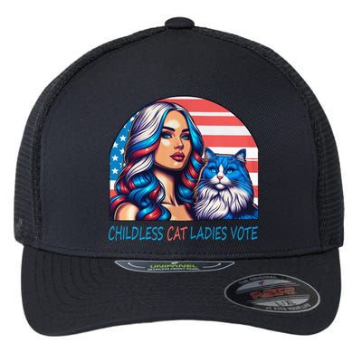 Childless Cat Ladies Vote Rosie The Riveter Flexfit Unipanel Trucker Cap