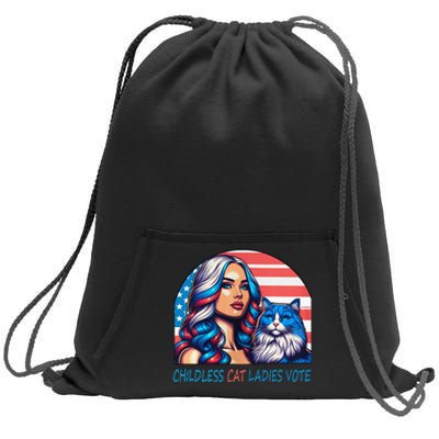 Childless Cat Ladies Vote Rosie The Riveter Sweatshirt Cinch Pack Bag