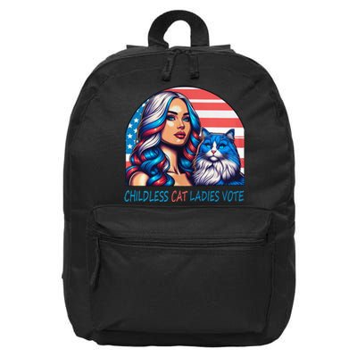 Childless Cat Ladies Vote Rosie The Riveter 16 in Basic Backpack