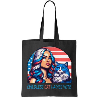 Childless Cat Ladies Vote Rosie The Riveter Tote Bag