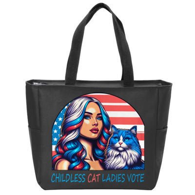 Childless Cat Ladies Vote Rosie The Riveter Zip Tote Bag