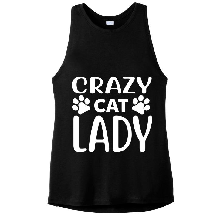 Crazy Cat Lady Ladies PosiCharge Tri-Blend Wicking Tank
