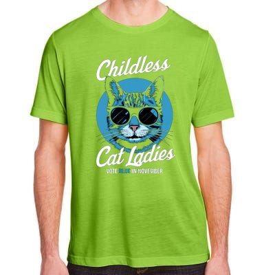 Childless Cat Ladies Vote Blue Graphic Adult ChromaSoft Performance T-Shirt