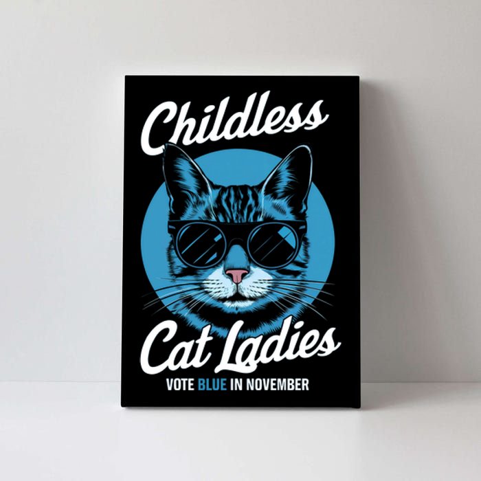 Childless Cat Ladies Vote Blue Graphic Canvas