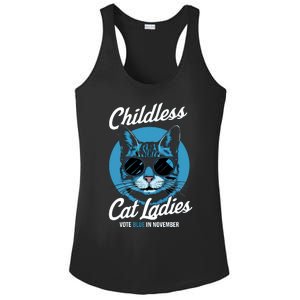 Childless Cat Ladies Vote Blue Graphic Ladies PosiCharge Competitor Racerback Tank