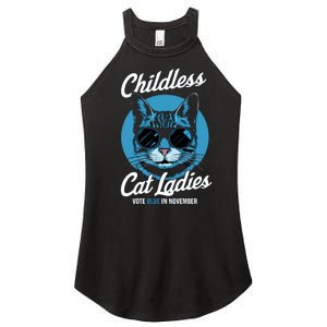 Childless Cat Ladies Vote Blue Graphic Women's Perfect Tri Rocker Tank