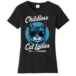 Childless Cat Ladies Vote Blue Graphic Women's T-Shirt