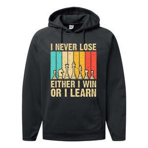 Cool Chess Lover Art Novelty Chess Player Performance Fleece Hoodie