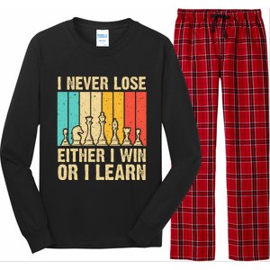 Cool Chess Lover Art Novelty Chess Player Long Sleeve Pajama Set