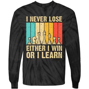 Cool Chess Lover Art Novelty Chess Player Tie-Dye Long Sleeve Shirt