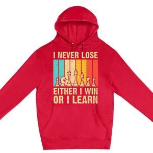 Cool Chess Lover Art Novelty Chess Player Premium Pullover Hoodie