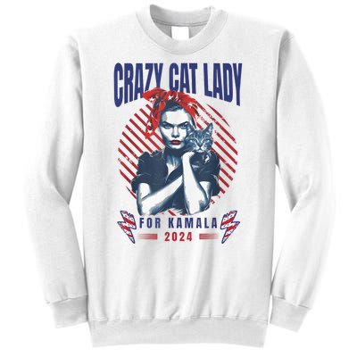 Crazy Cat Lady For Kamala 2024 Sweatshirt