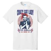 Crazy Cat Lady For Kamala 2024 Tall T-Shirt