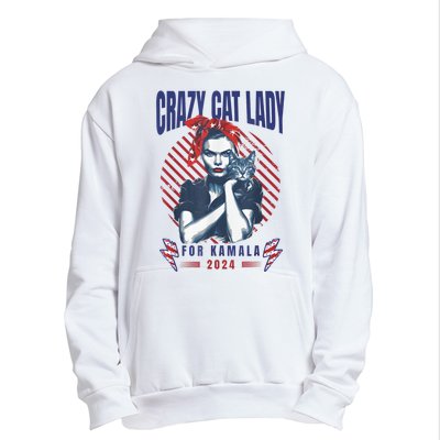 Crazy Cat Lady For Kamala 2024 Urban Pullover Hoodie