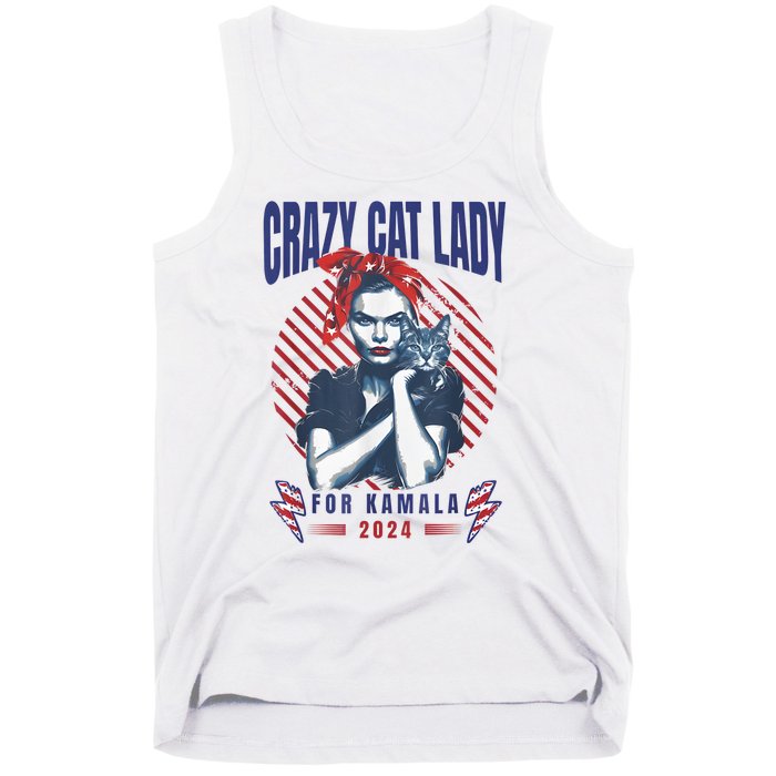 Crazy Cat Lady For Kamala 2024 Tank Top