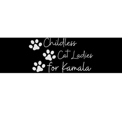 Childless Cat Ladies For Kamala Harris Funny Pro Kamala Bumper Sticker