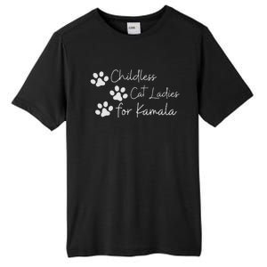 Childless Cat Ladies For Kamala Harris Funny Pro Kamala Tall Fusion ChromaSoft Performance T-Shirt