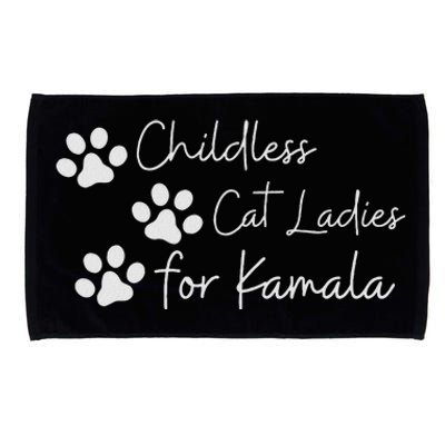 Childless Cat Ladies For Kamala Harris Funny Pro Kamala Microfiber Hand Towel