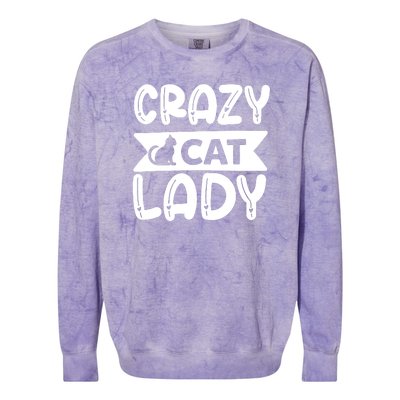 Crazy Cat Lady Colorblast Crewneck Sweatshirt