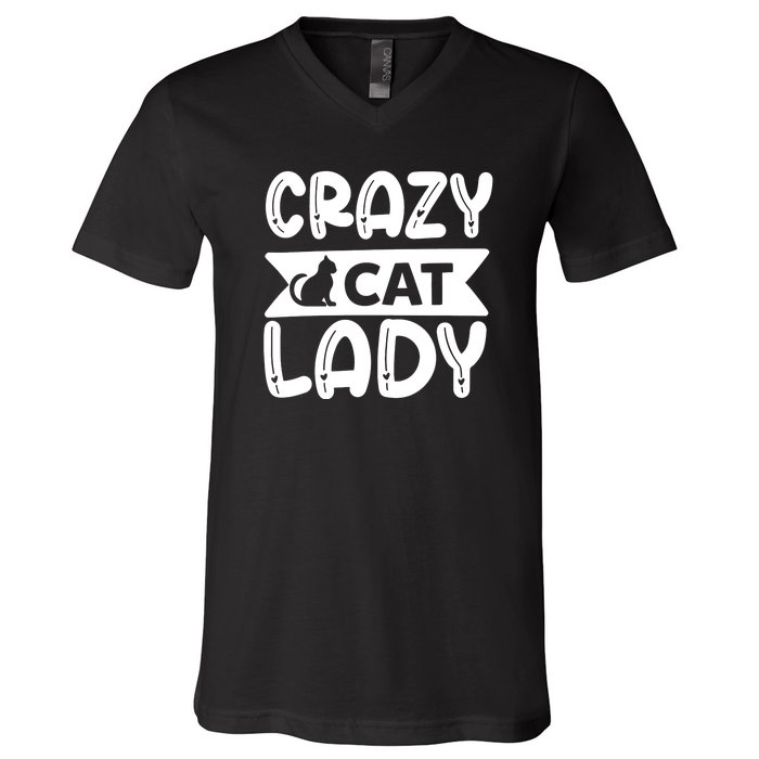 Crazy Cat Lady V-Neck T-Shirt