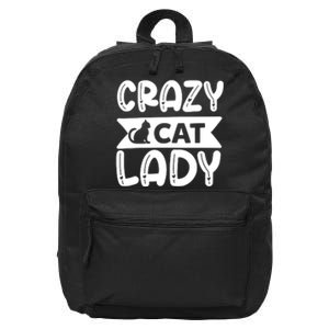 Crazy Cat Lady 16 in Basic Backpack