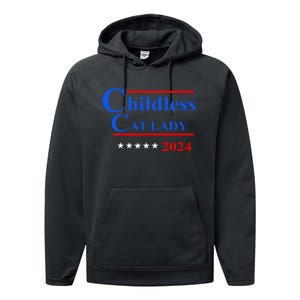 Childless Cat Lady 2024 Performance Fleece Hoodie