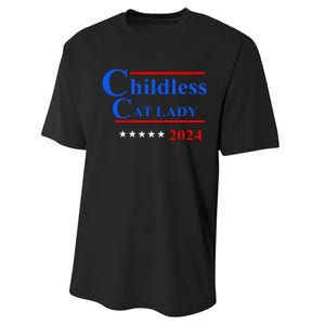 Childless Cat Lady 2024 Performance Sprint T-Shirt