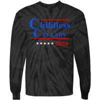 Childless Cat Lady 2024 Tie-Dye Long Sleeve Shirt