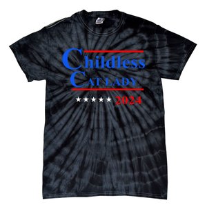 Childless Cat Lady 2024 Tie-Dye T-Shirt