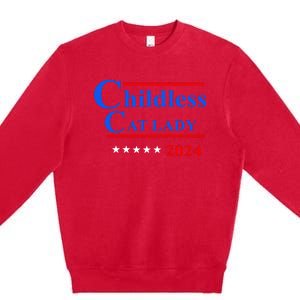 Childless Cat Lady 2024 Premium Crewneck Sweatshirt