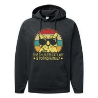 Childless Cat Ladies For Kamala Harris Performance Fleece Hoodie