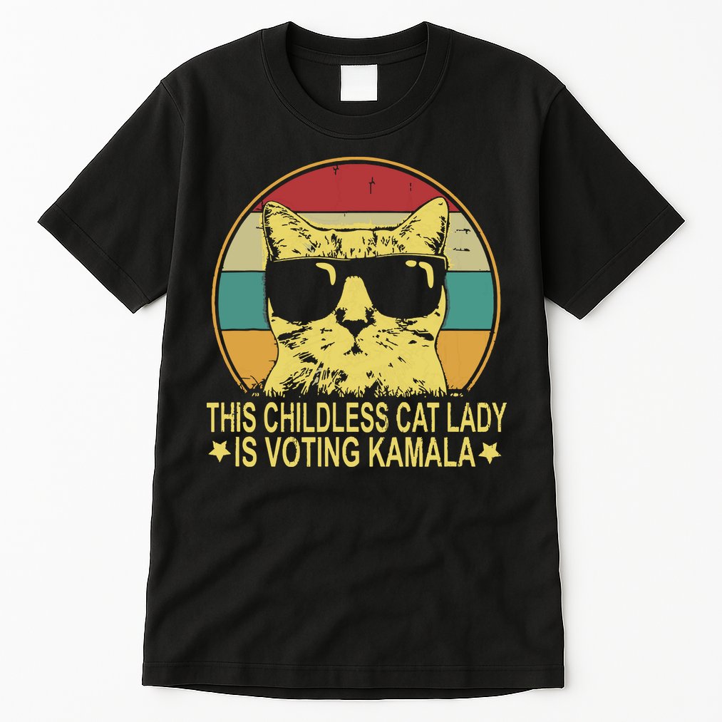 Childless Cat Ladies For Kamala Harris Tall T-Shirt