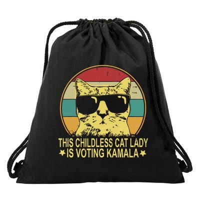Childless Cat Ladies For Kamala Harris Drawstring Bag