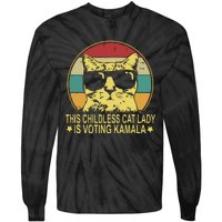 Childless Cat Ladies For Kamala Harris Tie-Dye Long Sleeve Shirt