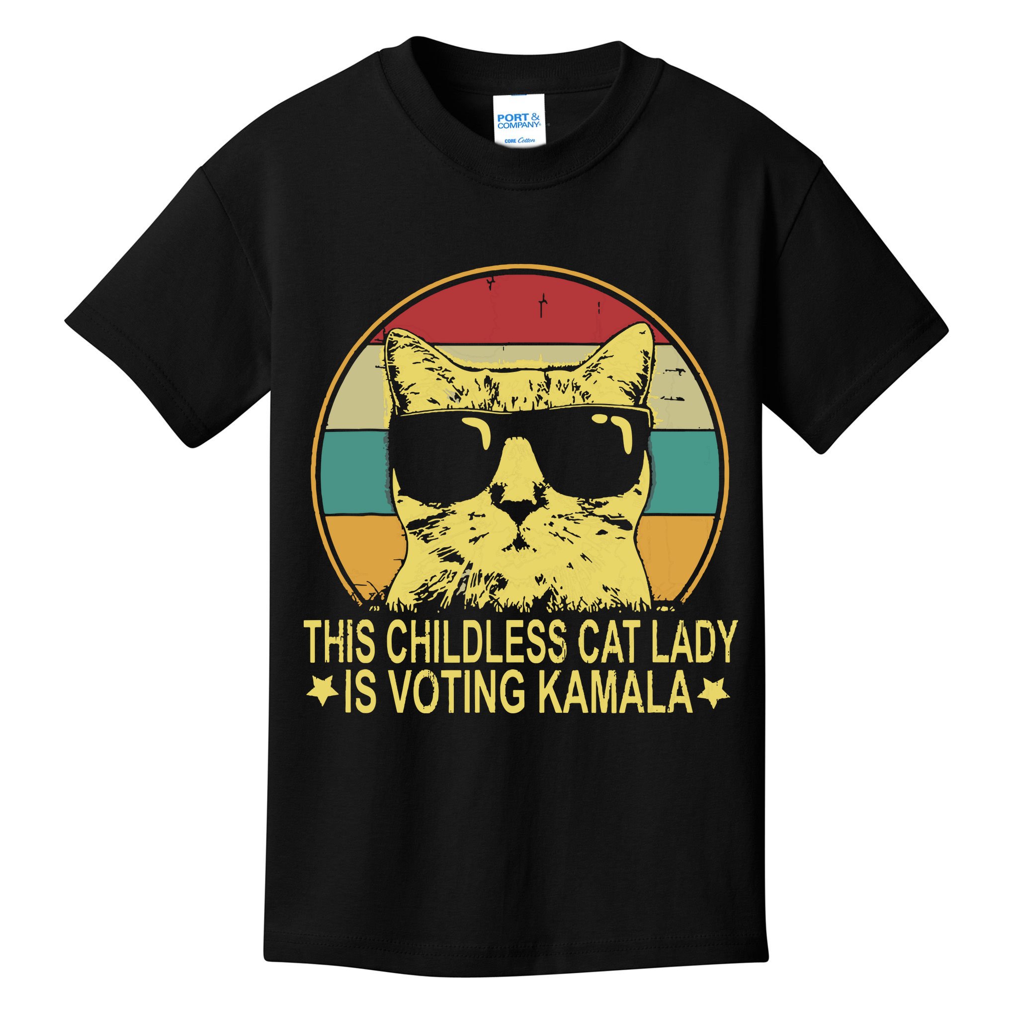 Childless Cat Ladies For Kamala Harris Kids T-Shirt