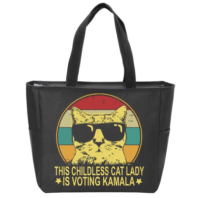 Childless Cat Ladies For Kamala Harris Zip Tote Bag