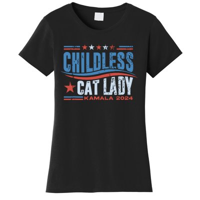 Childless Cat Lady Kamala 2024 Women's T-Shirt