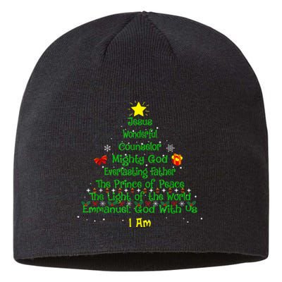 Christian Christmas Lover Bible Names Of Jesus Tree Xmas Sustainable Beanie