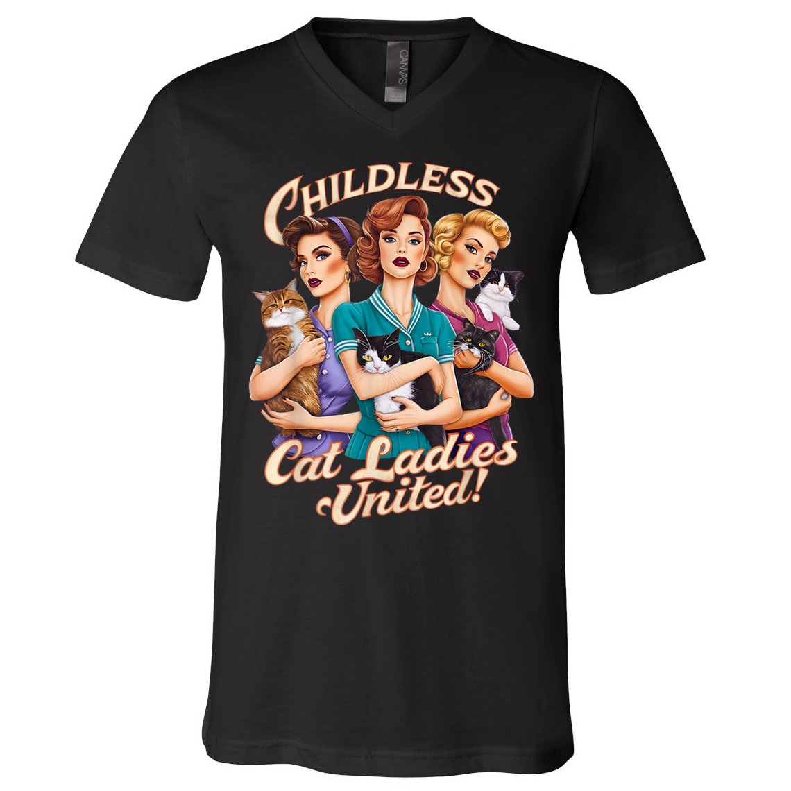 Childless Cat Ladies V-Neck T-Shirt